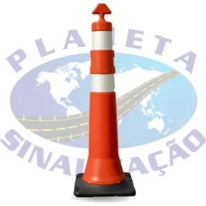 balizador T laranja e branco