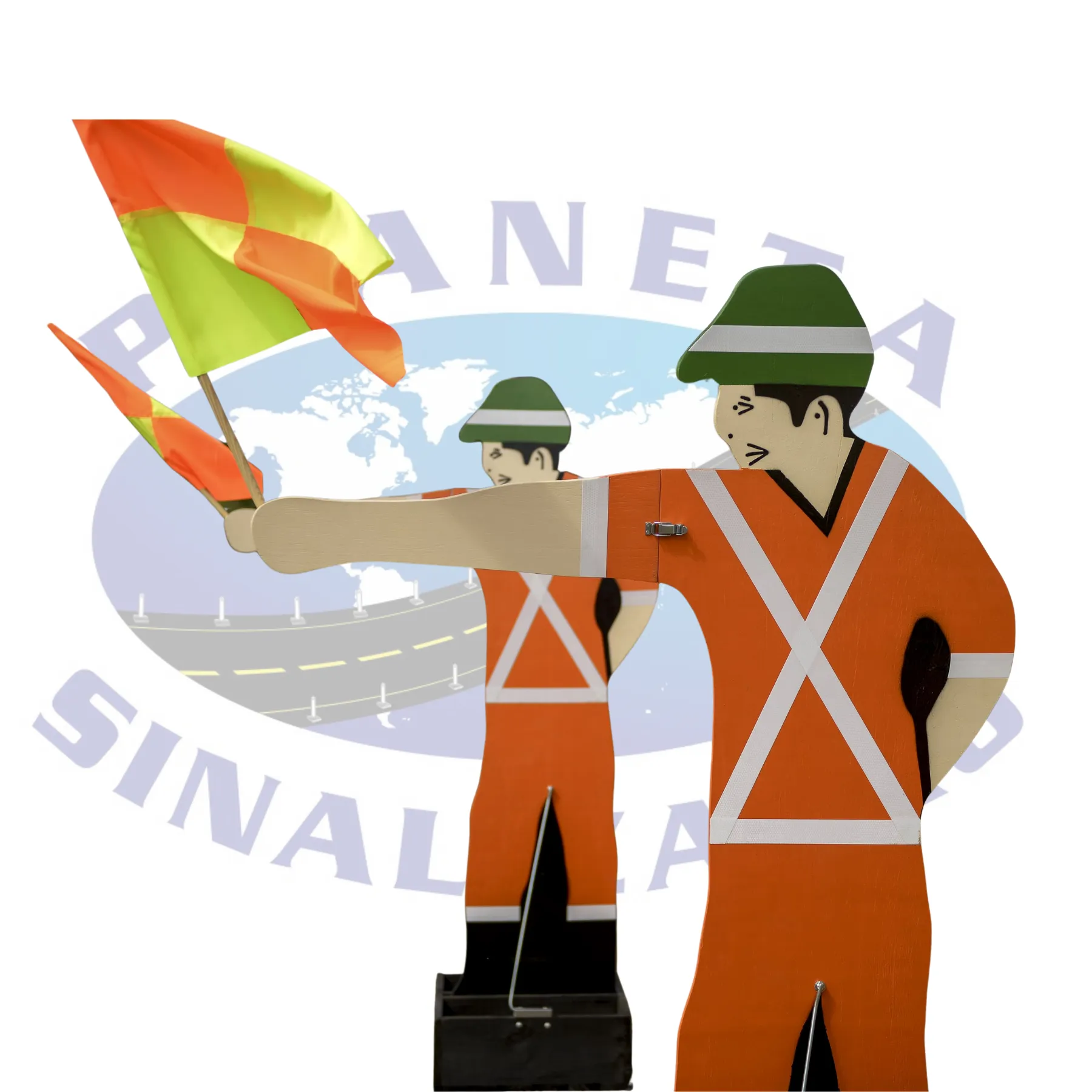 Boneco de Sinalização em Madeira