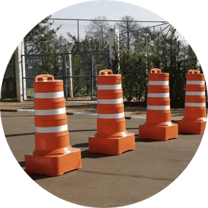 cone barril planeta sinalização